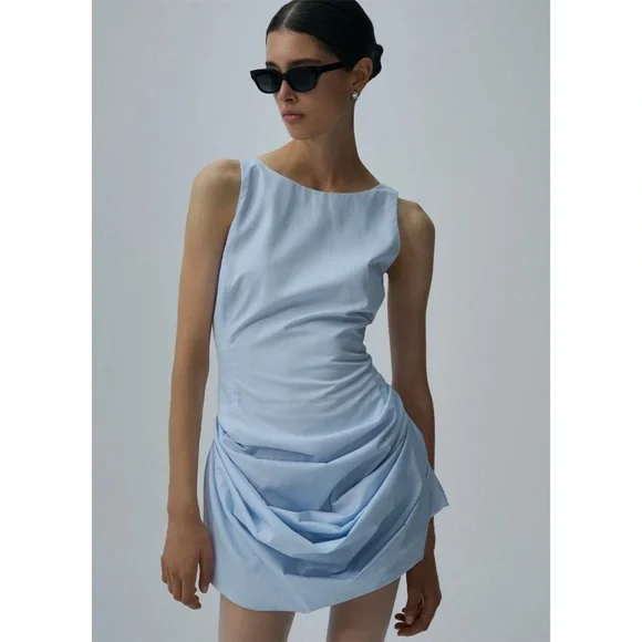 Magda Butrym | Dresses | Magda Butrym Blue Pinstripe Sleeveless Poplin Mini Dress Worn Once No Damages | Poshmark Magda Butrym | Dresses | Magda Butrym Blue Pinstripe Sleeveless Poplin Mini Dress Worn Once No Damages | Poshmark